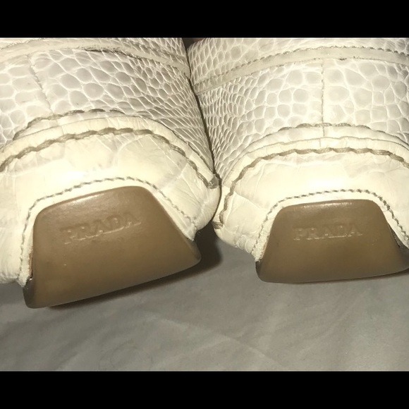 PRADA Ivory Crocodile Driving Shoe/Loafer/Moccasin - Picture 8 of 8